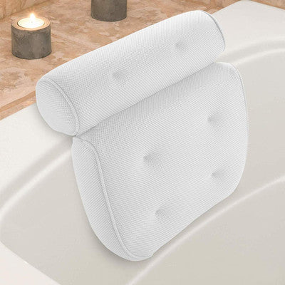 3D Mesh Bath Pillow with 6 Suction Cups