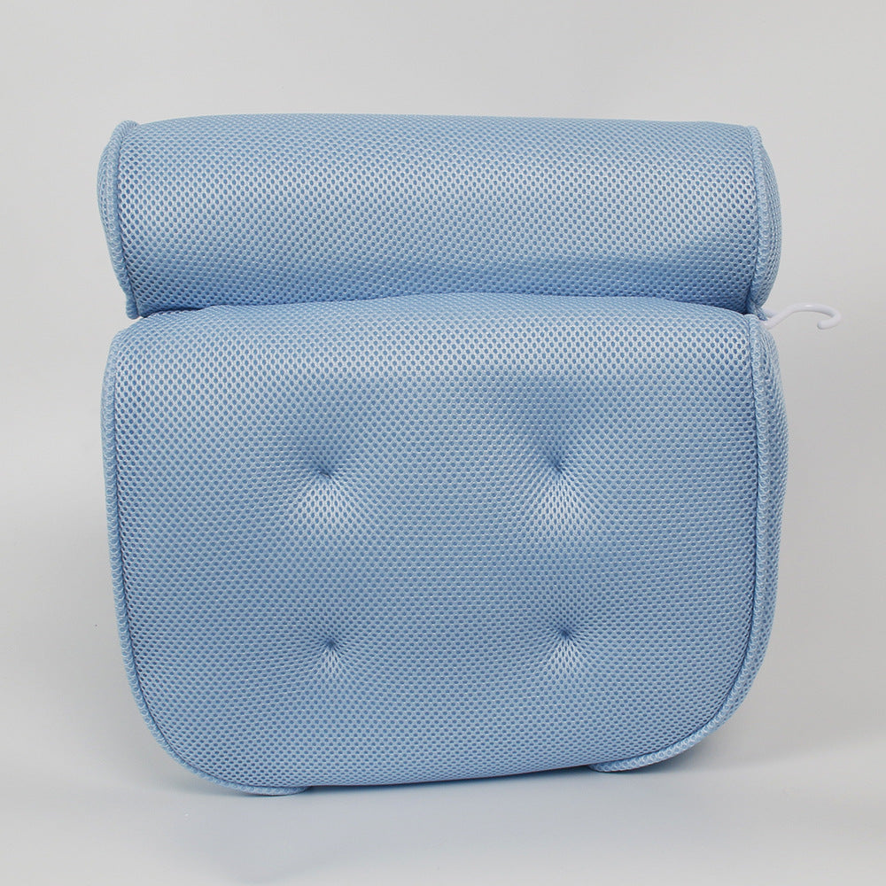 3D Mesh Bath Pillow with 6 Suction Cups