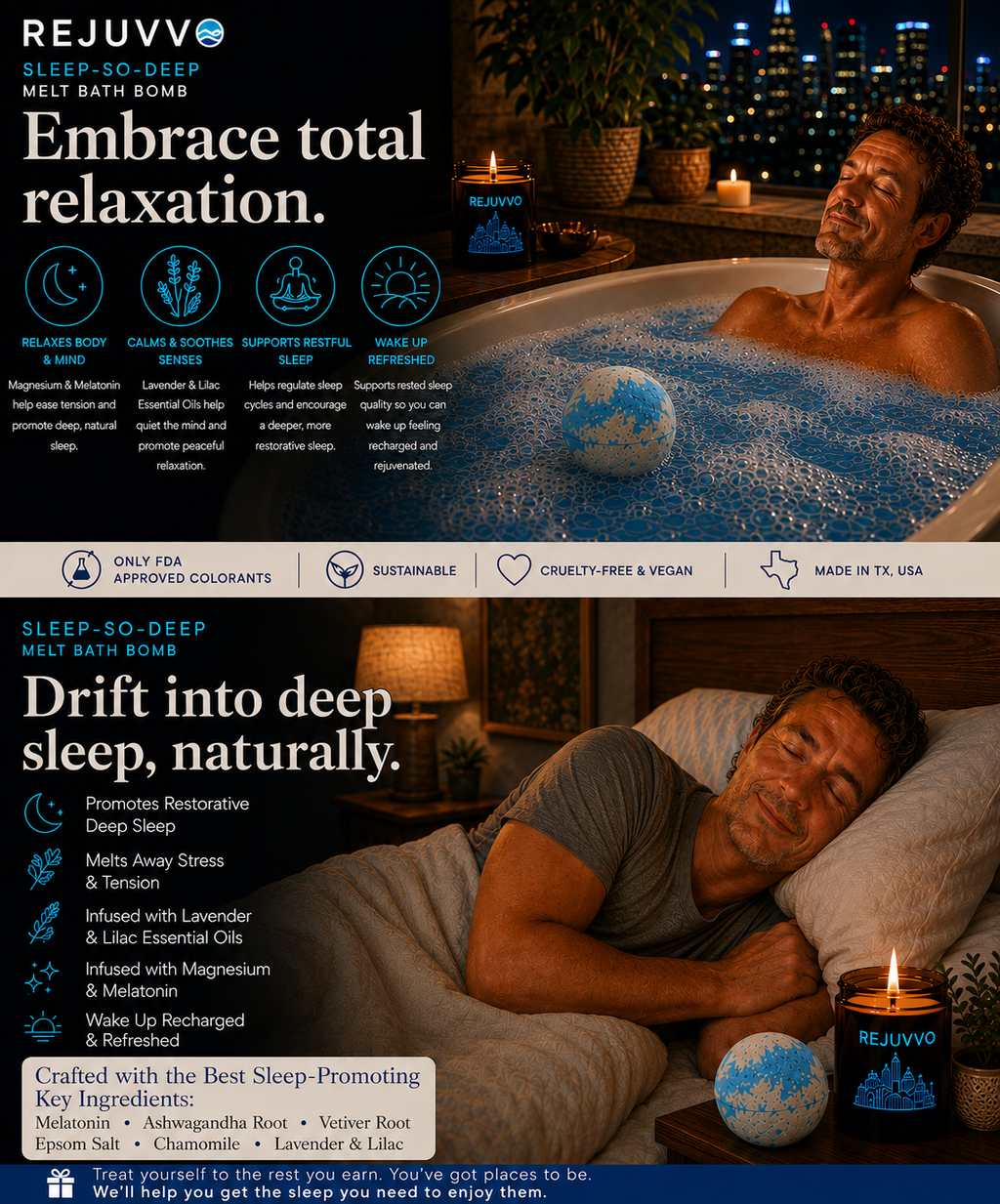 Sleep-So-Deep Melt Bath Bomb | Sleep Series