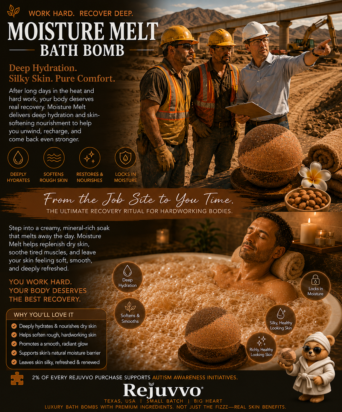 Moisture Melt Bath Bomb | Dye-Free Wellness Series